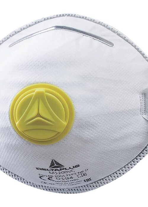 DELTA PLUS M1200VC FFP2 eldobható részecskeszűrő félálarc szeleppel 10db fehér színű