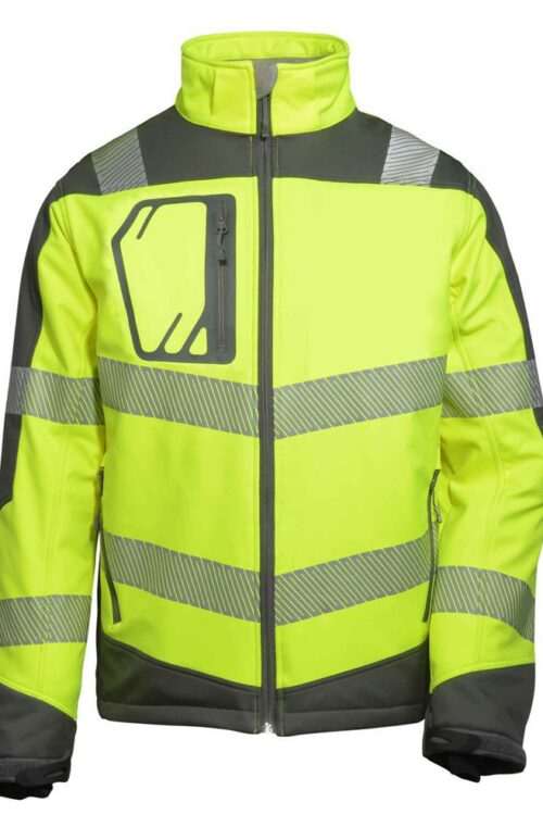 Vizwell jól láthatósági téli softshell kabát alumínium hővisszaverő béléssel vw268